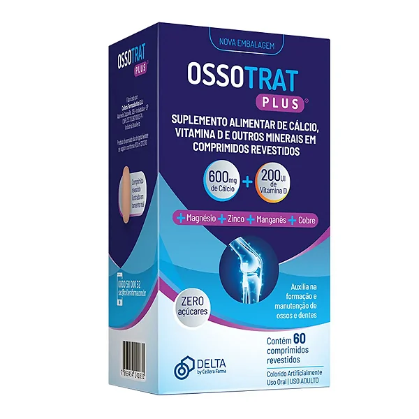 Suplemento Alimentar Ossotrat Plus Com 60 Comprimidos