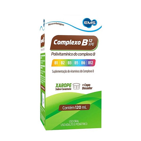 Suplemento Alimentar Liquido Complexo B Sabor Caramelo 120 ml