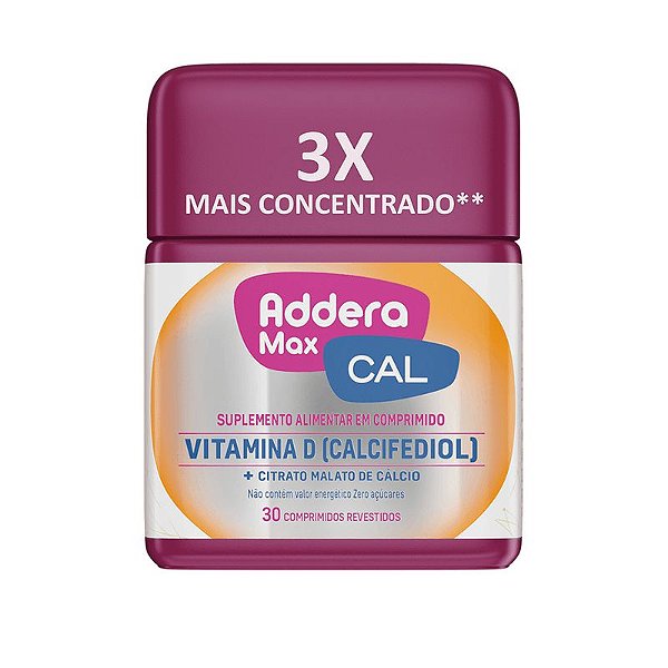 Suplemento Alimentar Addera Max Cal 30 Comprimidos Revestidos