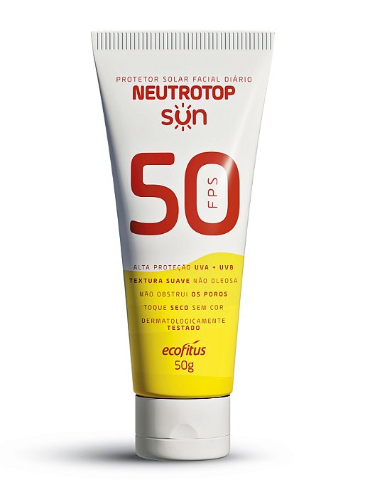Protetor Solar facial Ecofitus Neutrotop Sun FPS50 50g