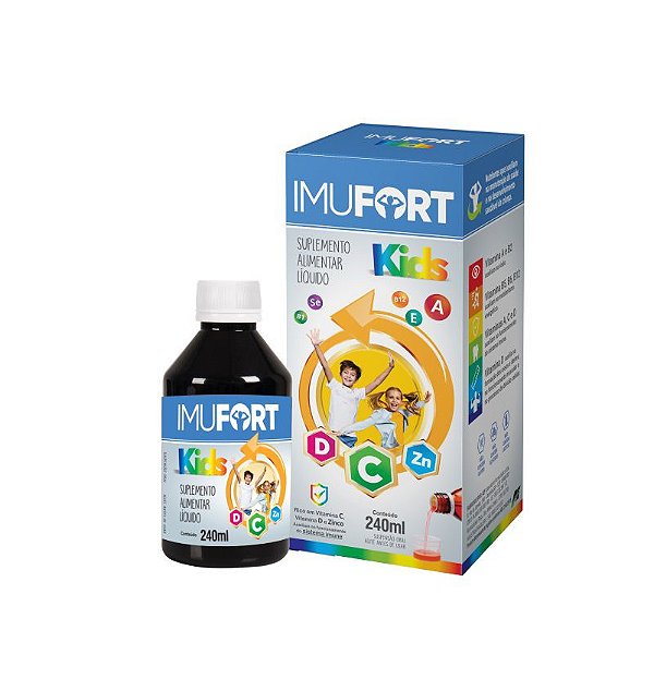 Suplemento Alimentar Líquido Imufort Kids Sabor Tutti Frutti 240ml