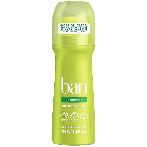 Desodorante Roll-On Ban Unscented Sem Perfume 103ml