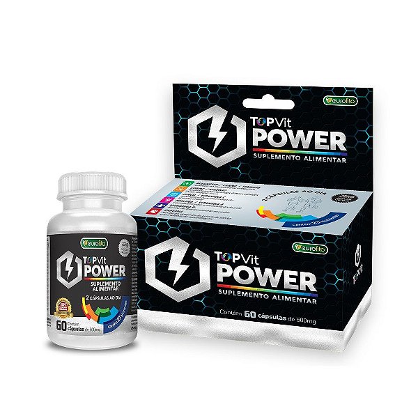 Suplemento Alimentar Top Vit Power 60 Cápsulas De 500mg