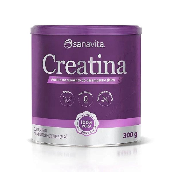 Suplemento Alimentar Em Pó Sanavita Creatina Lata 300g