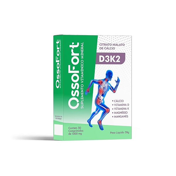 Suplemento Alimentar Osso Fort D3K2 30 Comprimidos De 1300mg