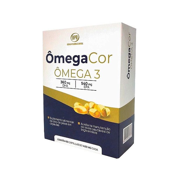 Suplemento Alimentar Ômega Cor Ômega-3 60 Cápsulas De 1450mg