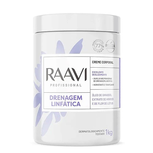 Creme Corporal Raavi Profissional Drenagem Linfática 1Kg