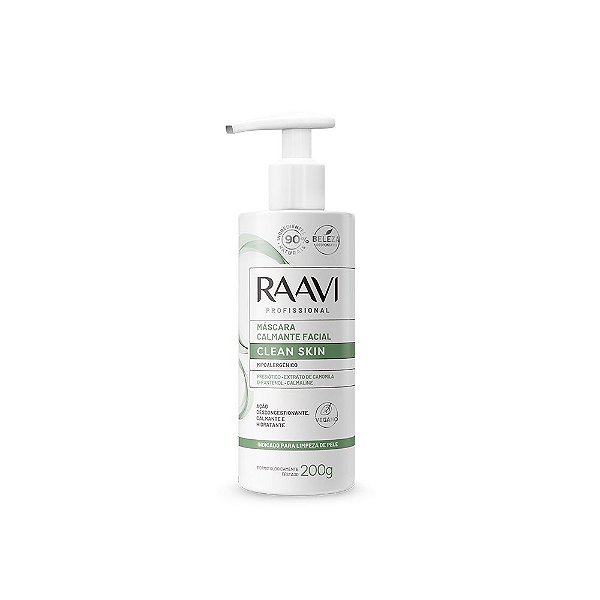 Máscara Calmante Facial Raavi Profissional Clean Skin 200g