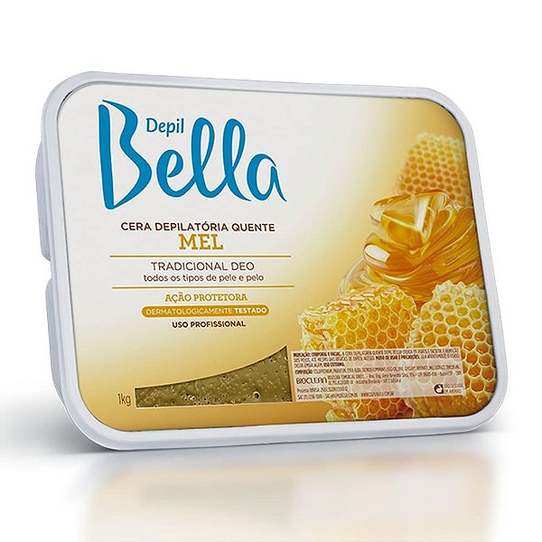 Cera Depilatória Quente Em Barra Depil Bella Profissional Tradicional Deo Mel 1Kg
