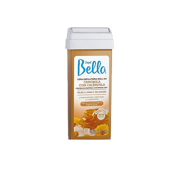Cera Depilatória Roll-On Depil Bella Camomila Com Calêndula Peles Delicadas 100g