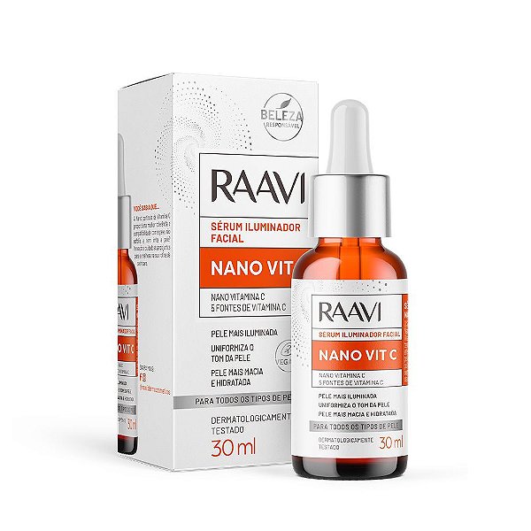 Sérum Iluminador Facial Raavi Nano Vit C 30ml