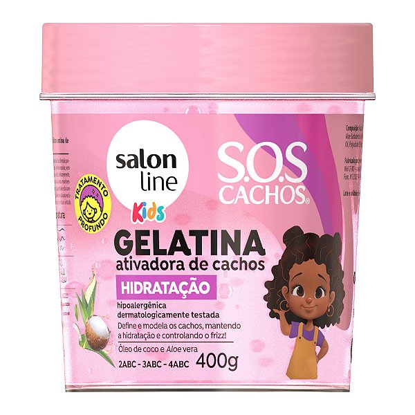 Gelatina Ativadora De Cachos Salon Line S.O.S Cachos Kids Hidratação 400g