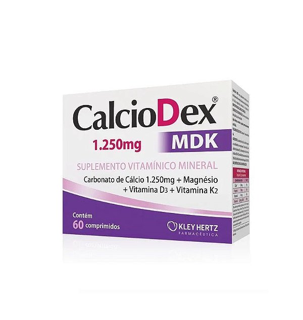 Suplemento Alimentar CalcioDex MDK 60 Comprimidos
