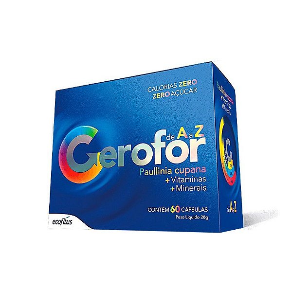 Suplemento Alimentar Ecofitus Gerofor De A a Z 60 Cápsulas