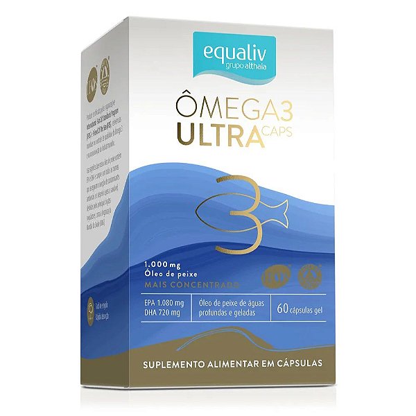 Suplemento Alimentar Equaliv Ômega 3 Ultra Caps 60 Cápsulas Gel