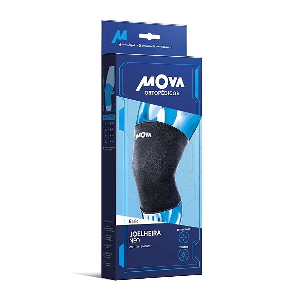 Joelheira Neo Mova Basic Tamanho M Cor Preto