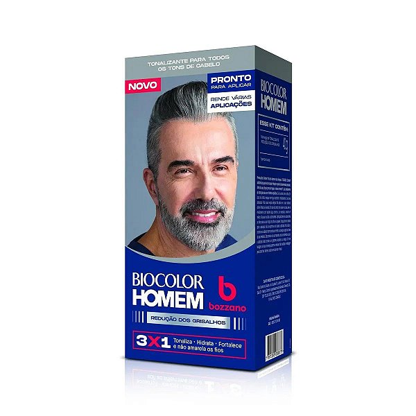 Tonalizante Capilar Bozzano Biocolor Homem Redução Dos Grisalhos