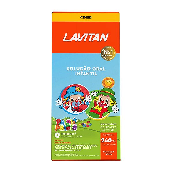 Suplemento Alimentar Líquido Infantil Lavitan Kids Patati Patatá Sabor Laranja 240ml