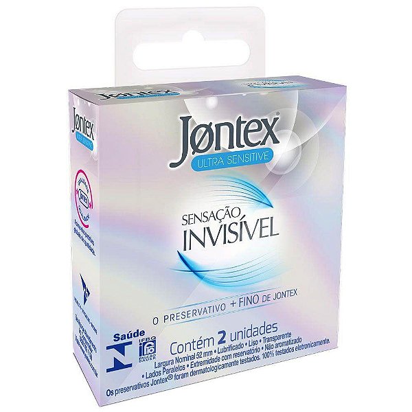 Preservativo Jontex Sensação Invisível Com 2 Unidades