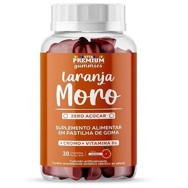 Suplemento Alimentar Vita Premium Gummies Laranja Moro Sabor Laranja 60 Pastilhas De Goma