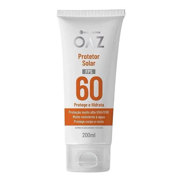 Protetor Solar OAZ FPS60 Corpo e Rosto 200ml