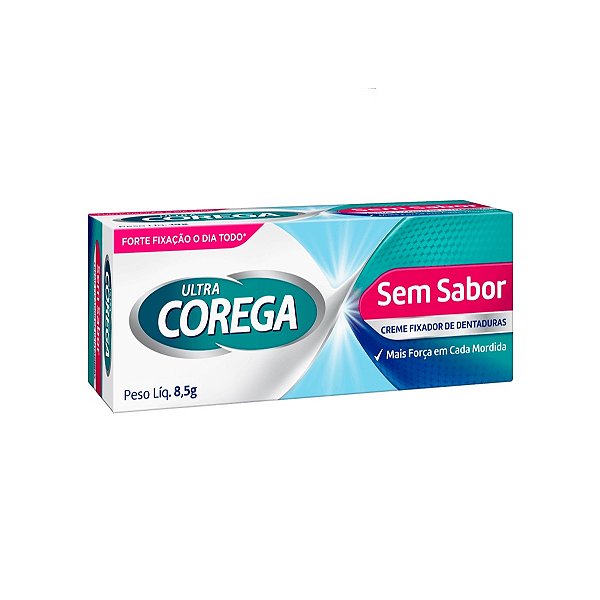 Creme Fixador De Dentadura Corega Ultra Tripla Ação Sem Sabor 8,5g