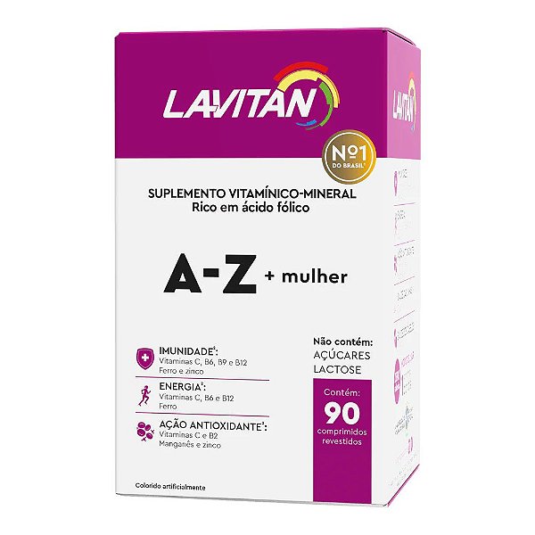 Suplemento Lavitan A-Z Mulher 90 Comprimidos Revestidos