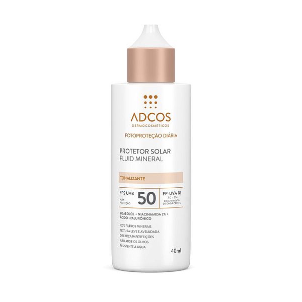 Protetor Solar Adcos Fluid Mineral FPS50 Tonalizante 40ml