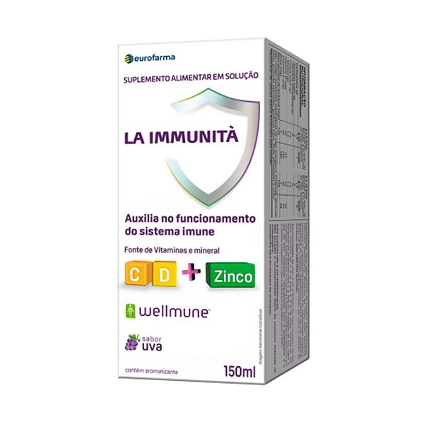 Suplemento Alimentar Líquido La Immunità Sabor Uva 150 ml