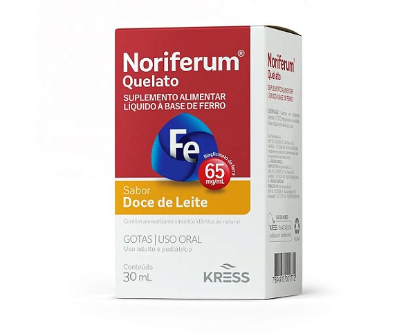 Suplemento Alimentar Líquido Noriferum Quelato Sabor Doce de Leite 30ml