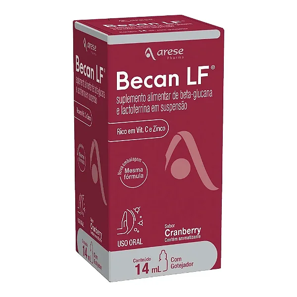 Suplemento Alimentar Líquido Becan LF Sabor Cranberry 14ml