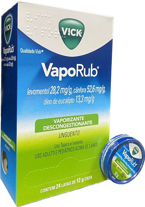 Vick VapoRub Unguento Display Com 24 Latas De 12g Cada