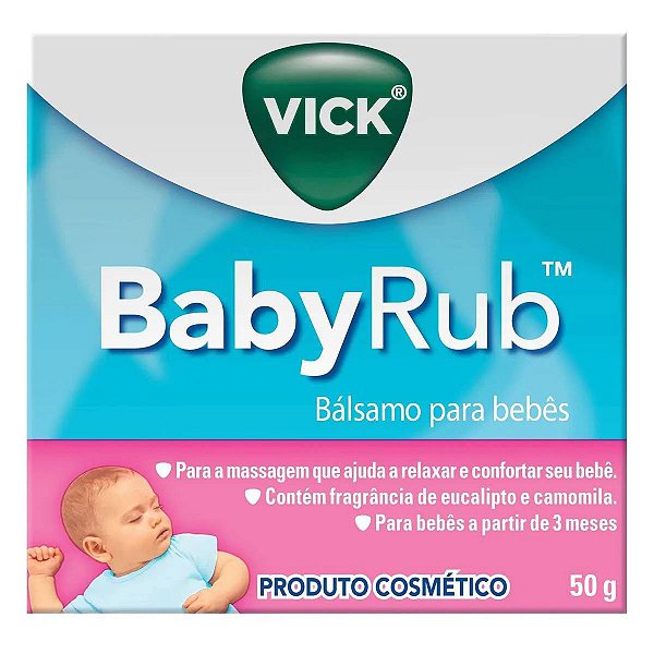 Vick BabyRub Bálsamo Para Bebês 50g