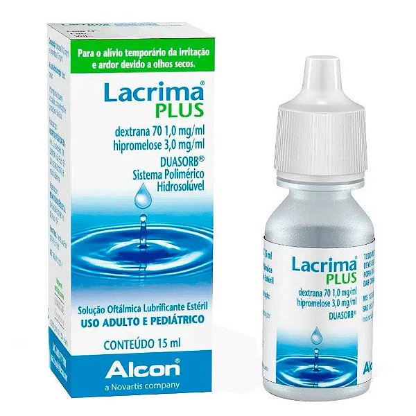 Lubrificante Ocular Lacrima Plus Solução Estéril 15ml
