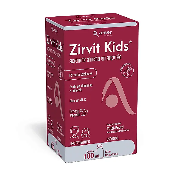 Suplemento Alimentar Líquido Zirvit Kids Tutti-Frutti 100 ml