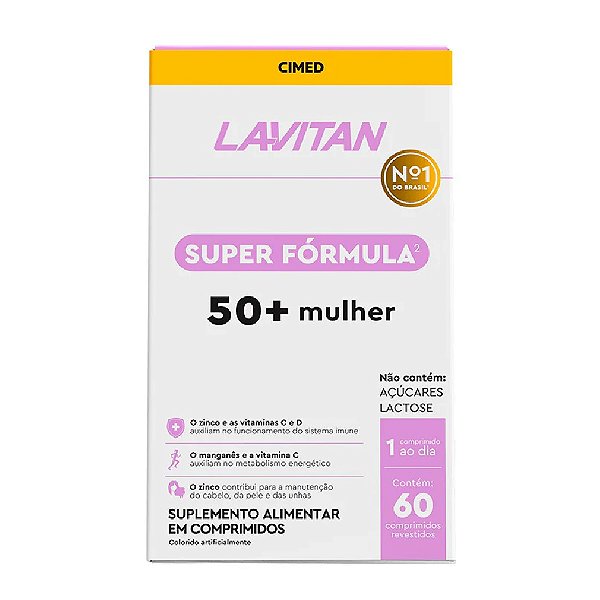 Suplemento Alimentar Lavitan Super Fórmula 50+ Mulher 60 Comprimidos Revestidos