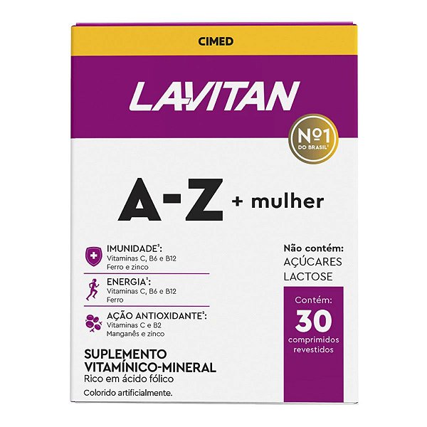 Suplemento Alimentar Lavitan A-Z Mulher 30 Comprimidos Revestidos