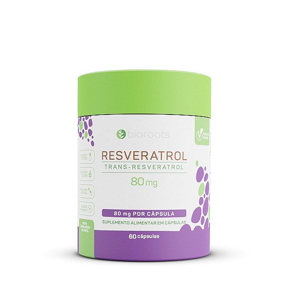 Suplemento Alimentar Bioroots Resveratrol 60 Cápsulas
