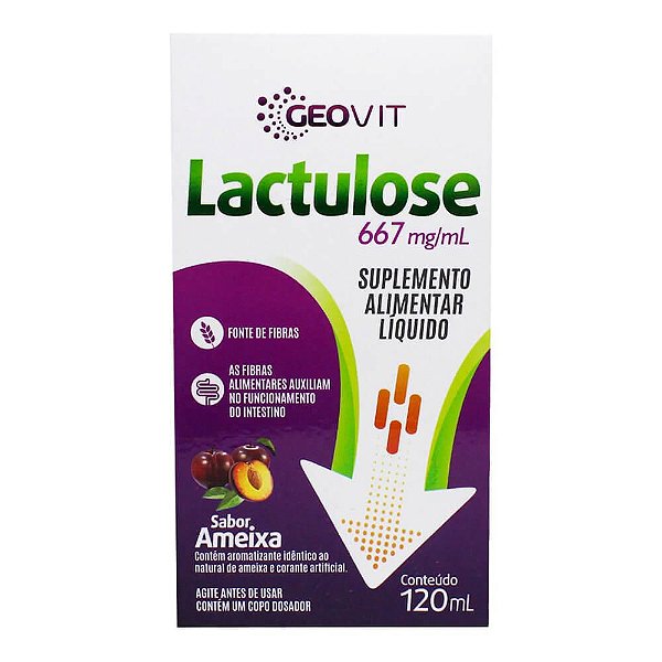 Suplemento Alimentar Líquido Lactulose Sabor Ameixa 120ml