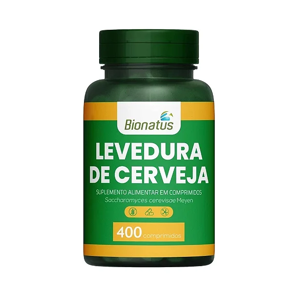 Suplemento Alimentar Levedura de Cerveja Green Bionatus 400 Comprimidos