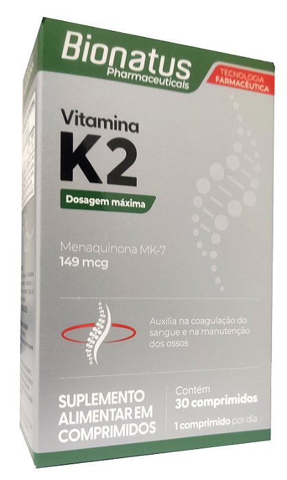 Suplemento Alimentar Bionatus Vitamina K2 30 Comprimidos