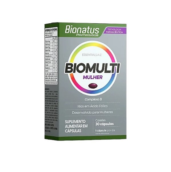 Suplemento Alimentar Bionatus  Biomulti Mulher 30 Cápsulas