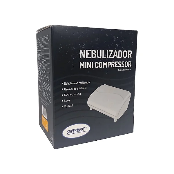Nebulizador E Mini Compressor Bivolt Supermedy BC68006-DC