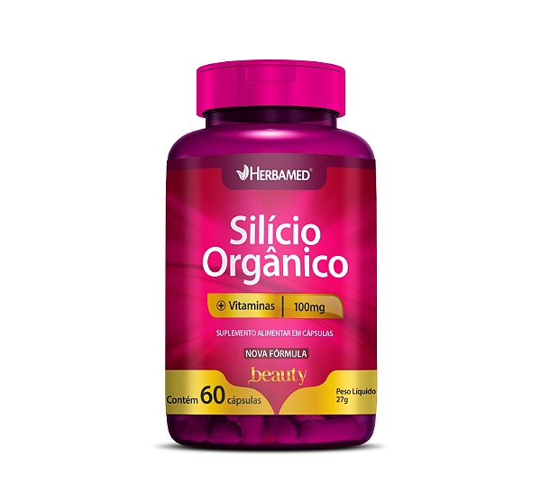 Suplemento Alimentar Herbamed Beauty Silício Orgânico + Vitaminas 100mg 60 Cápsulas