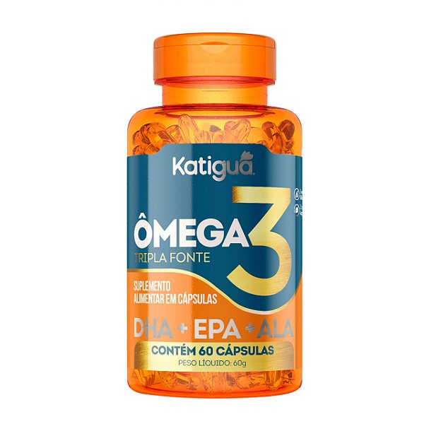 Suplemento Alimentar Katiguá Ômega 3 Tripla Fonte 60 Cápsulas