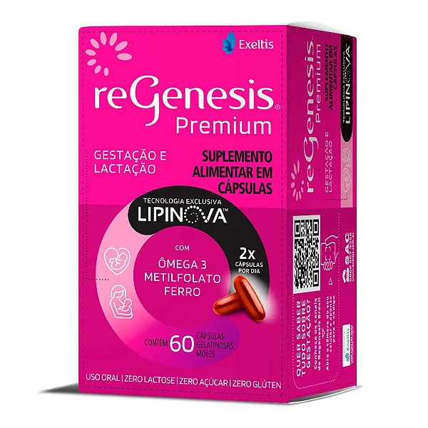 Suplemento Alimentar Regenesis Premium 60 Cápsulas Gelatinosas Moles
