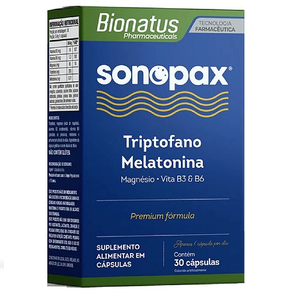 Suplemento Alimentar Bionatus Sonopax 30 Cápsulas