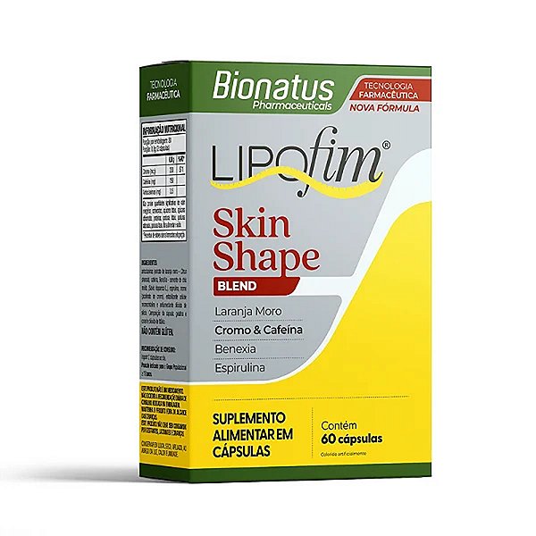Suplemento Alimentar Bionatus Lipofim Skin Shape 60 Cápsulas