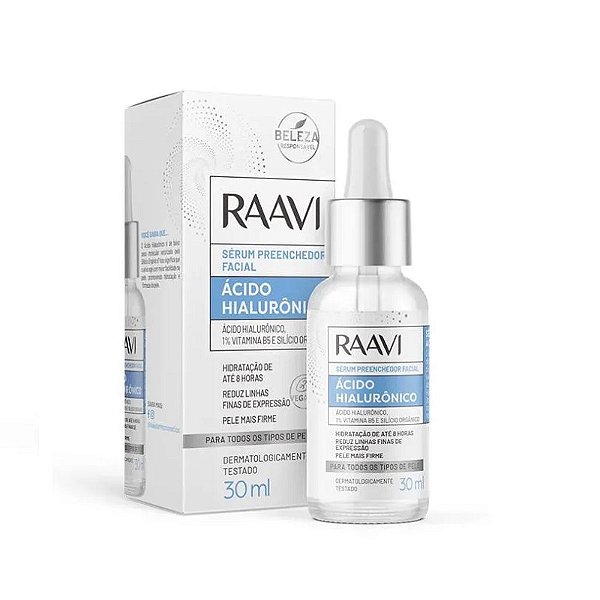 Sérum Facial Raavi Preenchedor Ácido Hialurônico 30mL