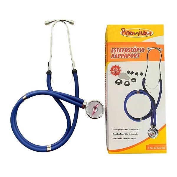 Estetoscópio Rappaport G-Tech Premium Cor Azul